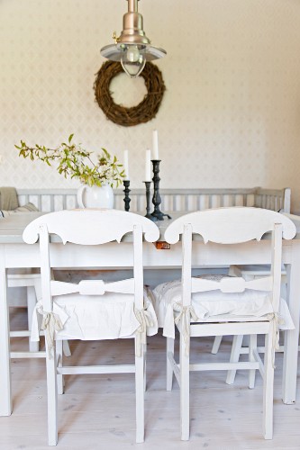 White Painted Wooden Kitchen Chairs Buy Image 11269307 Living4media