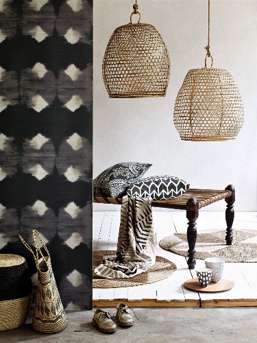 Natural Materialodern African Image 11285981 Living4media - African Print Lampshades Natural Materialodern African Image 11285981 Living4media - African Print Lampshades