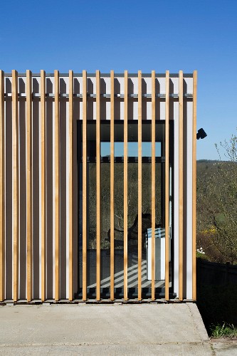 Detail Of Facade Contemporary House Image 11381491 Living4media - Vertical Wood Slat Wall Detail Detail Of Facade Contemporary House Image 11381491 Living4media - Vertical Wood Slat Wall Detail