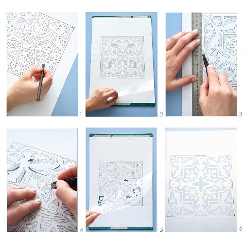 Crafts - sheets of paper with patterns for cutting out