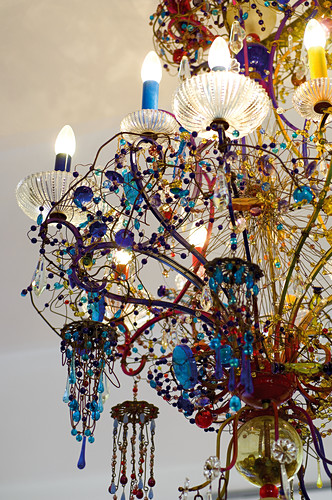 Chandelier Decorated With Blue Glass Image 11044831 Living4a - Blue Glass Bead Chandelier Chandelier Decorated With Blue Glass Image 11044831 Living4a - Blue Glass Bead Chandelier