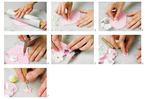 Flowers being made from modelling compound