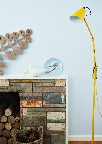 Yellow Retro Floor Lamp Next To An Open Buy Image 11156671 Living4media