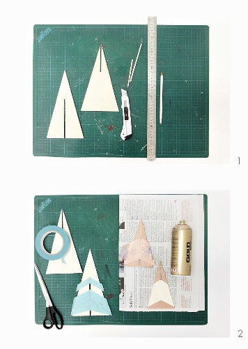 Instructions for making plywood Christmas-tree ornaments