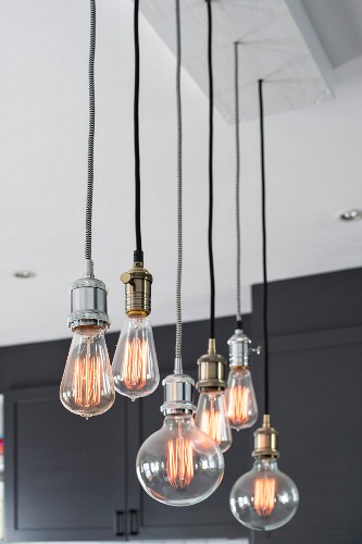 Various Pendant Lamps With Light Bulbs Image 12359313 Living4media - Chandelier Pendant Lighting Various Pendant Lamps With Light Bulbs Image 12359313 Living4media - Chandelier Pendant Lighting