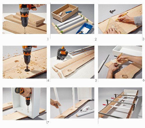Anleitung für selbstgebaute Holzleiter als Kleiderablage