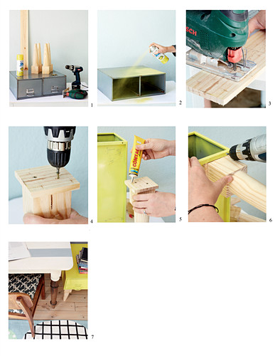 Anleitung für einen selbstgebauten Beistelltisch mit Schubladen