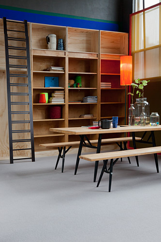 Bibliotheksleiter Bilder – Interior Design-Fotos kaufen living4media