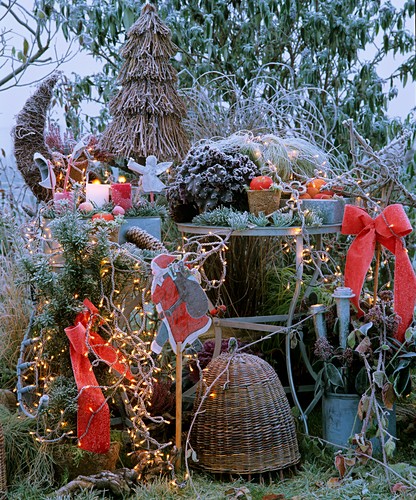 Weihnachtliche Dekoration Im Garten Bild Kaufen 271027 Living4media