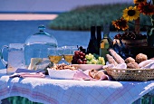 Lakeside Wine Picnic; Cheese and Bread