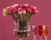 Roses in a glass vase
