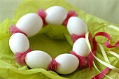 Easter wreath made of eggs