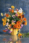 Autumnal bouquet of marigolds