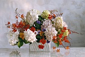 Summery bouquet of hydrangeas