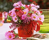 Arrangement with pink asters