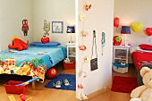 Children's room with partition