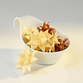 Christmas stars (made from gift ribbon)