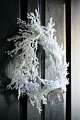 A white Christmas wreath