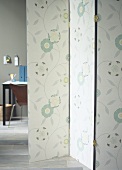 Patterned screen for partitioning off home office