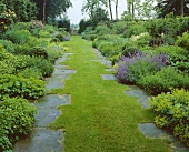 Green garden path