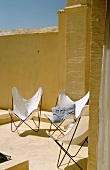 Chairs on roof terrace