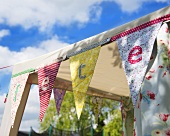 Pavilion decorated with bunting