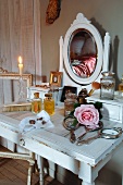Antique dressing table in country house hotel