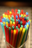Coloured drinking straws