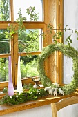 Easter decorations on a window-sill