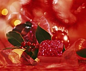 Red Christmas decorations (table decoration)