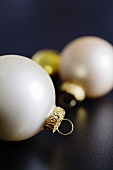 Ivory coloured Christmas baubles