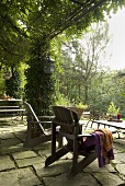 Terrace with wooden chairs