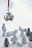 Nativity figures in white