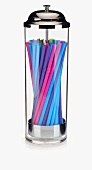 A Straw Holder with Straws