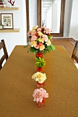 Table Set with Bouquets of Flowers
