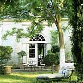 Relaxation in the garden of a French country house