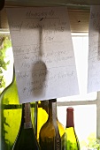 A menu in a restaurant kitchen written in Afrikaans
