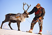 Man with a reindeer