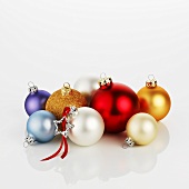 Assorted Christmas baubles