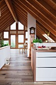 Elegant attic kitchen