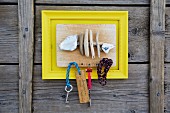 Hand-crafted key rack with fish skeleton made from flotsam