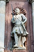 The entrance to Schloss Corvey – a statue of a Turkish soldier holding a dagger