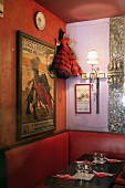 A flamenco dancer doll in a tapas bar