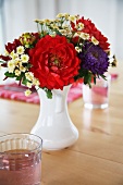 Summer bouquet on kitchen table