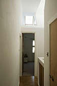 Hallway with skylight