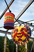 Party lanterns in conservatory