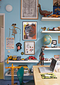 Children's room with toys, globe and decoration