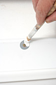 Painting - painting washers and screw heads white