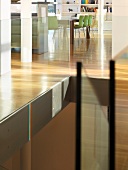 View of dining area in open-plan room