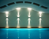 Illuminated pool house